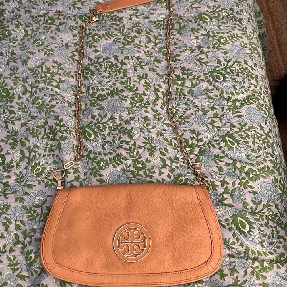 Tan Tory Burch Crossbody Bag